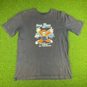 Vintage Cherokee Kids Gray Drop Zone Sky Diving Camp Short Sleeve T-Shirt Sz XL